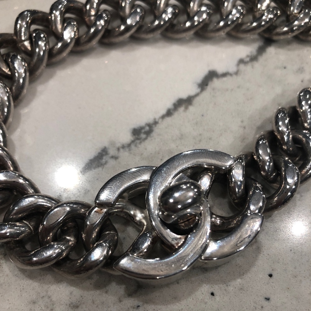 SOLD Chanel vintage turnlock chain belt necklace - Picture 1 of 8